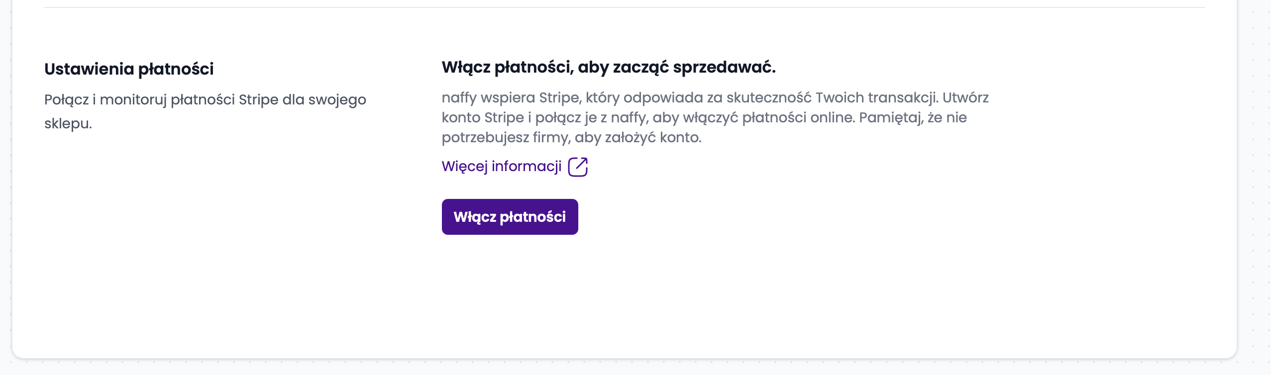 Konfiguracja płatności w Naffy